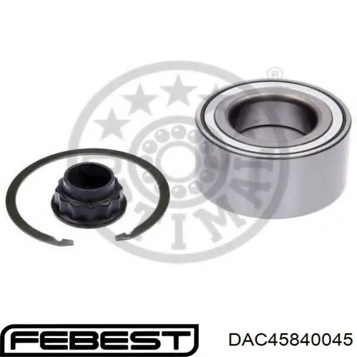 DAC45840045 Febest Подшипник ступицы передней