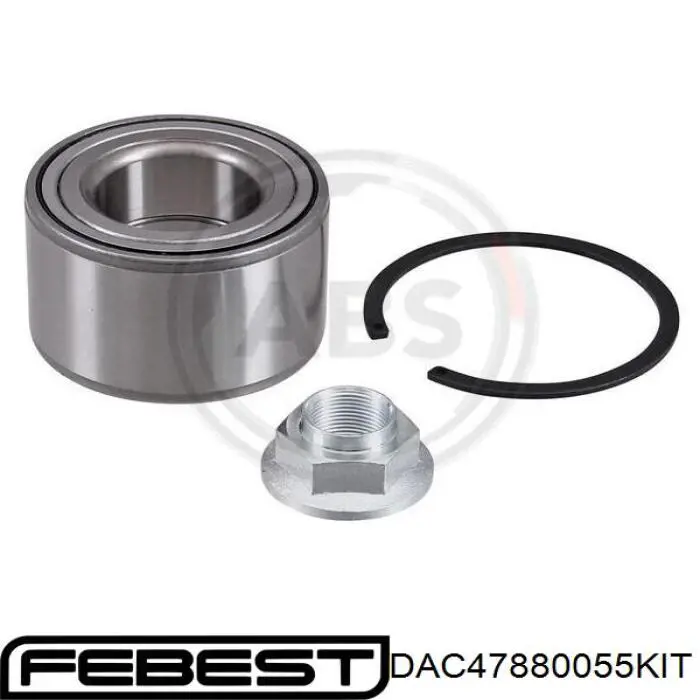 Ступичный подшипник передний Febest DAC47880055KIT