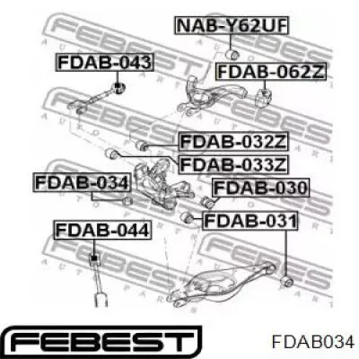 Сайлентблок цапфы задней FO0647 Polycraft