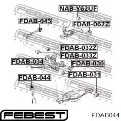 Купить FDAB044 Febest Сайлентблок задней продольной тяги