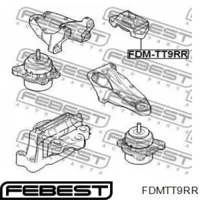 Подушка трансмиссии (опора коробки передач) Febest FDMTT9RR