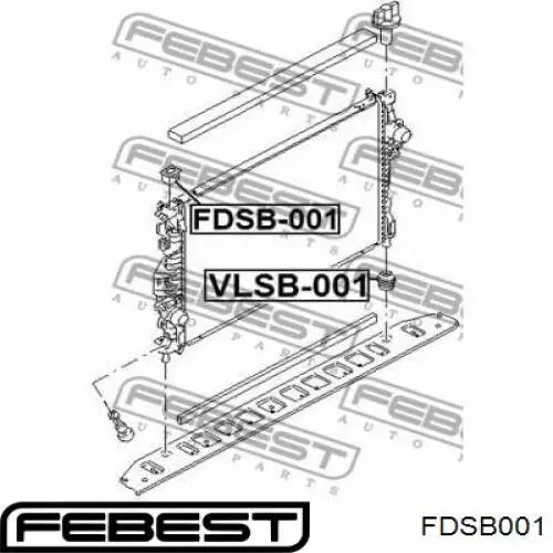 Soporte de montaje, radiador, superior FDSB001 Febest