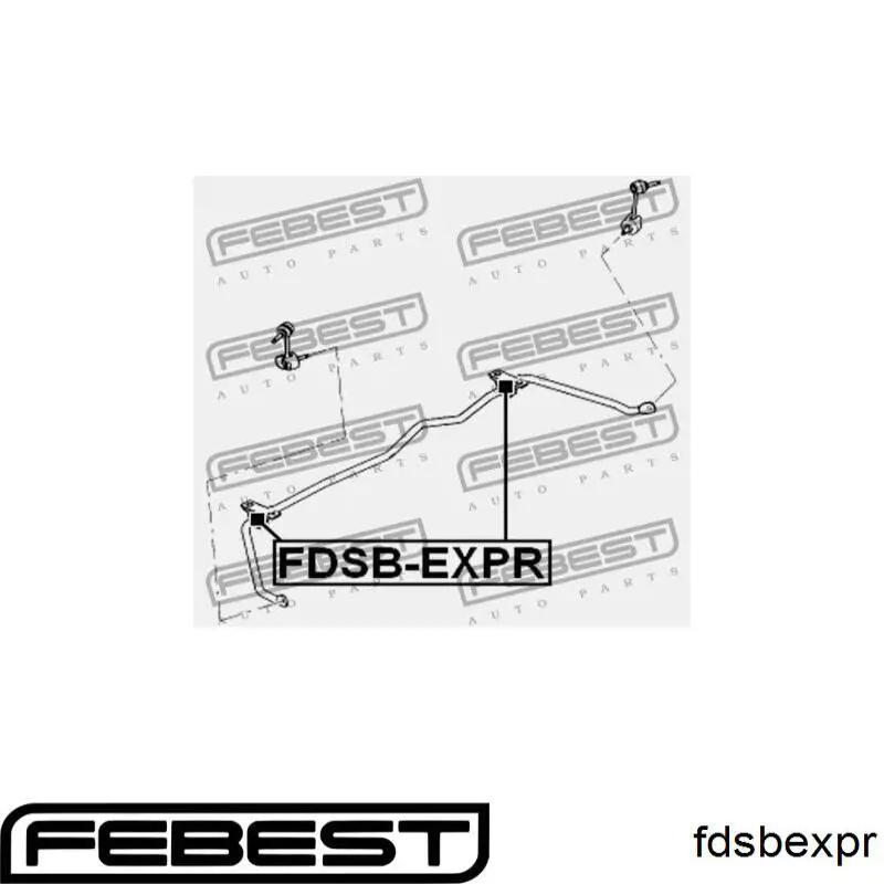 Втулка стабилизатора заднего Febest FDSBEXPR