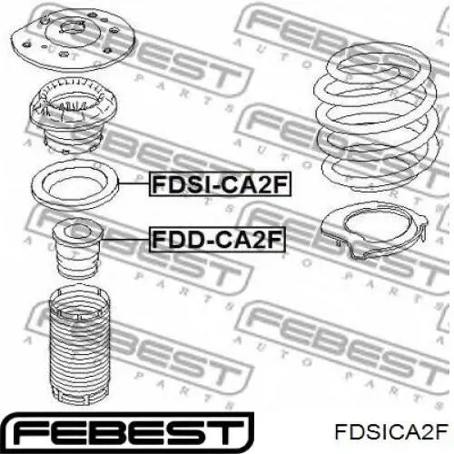 Проставка (гумове кільце) пружини передньої, нижня FDSICA2F Febest