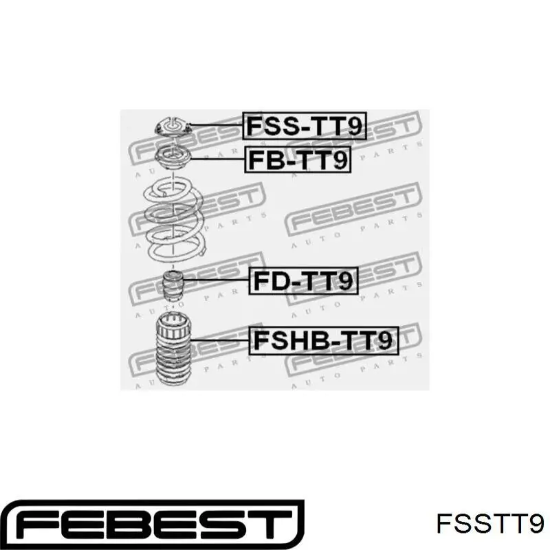 FSSTT9 Febest Подушка амортизатора переднего