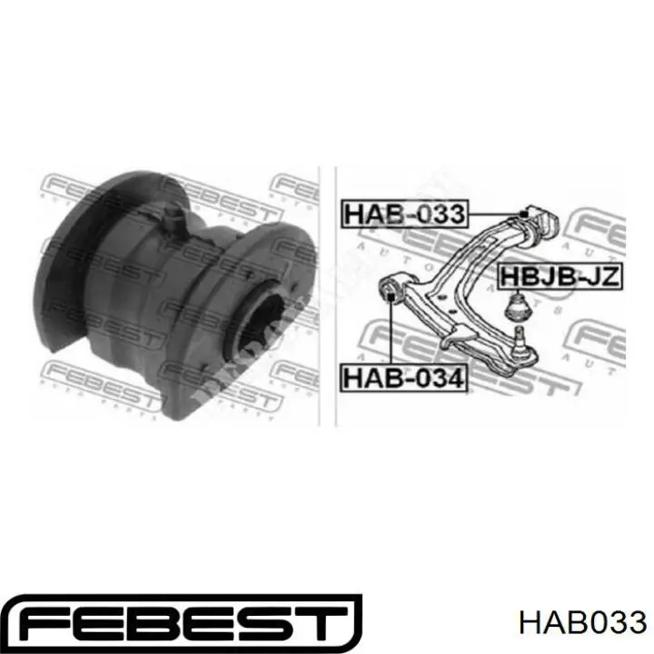 Сайлентблок передней подвески Febest HAB033 цена, от 9.23 USD
