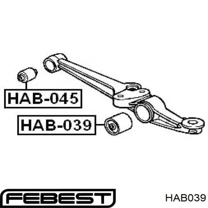Сайлентблок переднего рычага HAB039 Febest