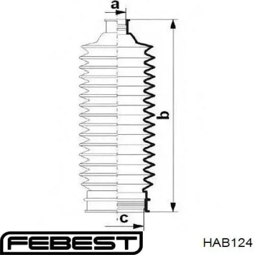 Сайлентблок крепления рулевой рейки HAB124 Febest