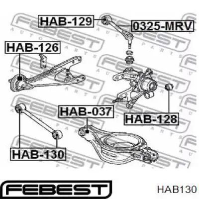 Купить HAB130 Febest Сайлентблок тяги поперечной (задней подвески)