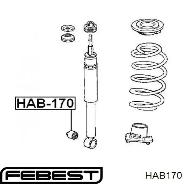 Купить HAB170 Febest Втулка заднего амортизатора