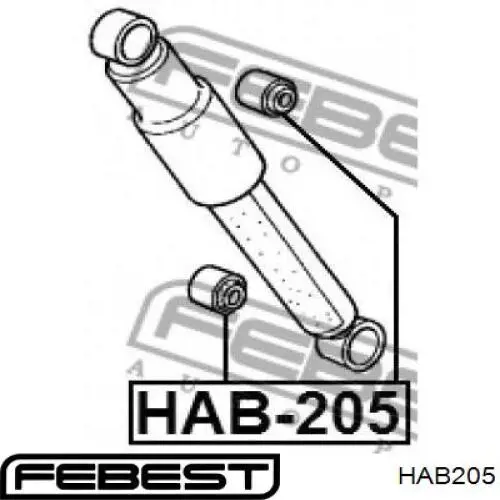 Купить HAB205 Febest Втулка заднего амортизатора