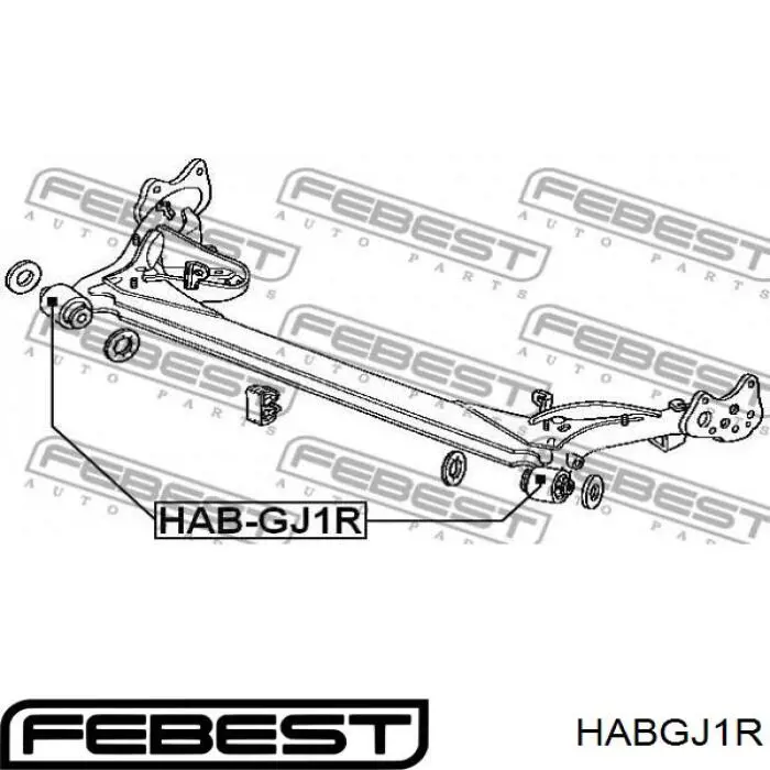 Сайлентблок заднего подрамника Febest HABGJ1R цена, от 4.96 USD