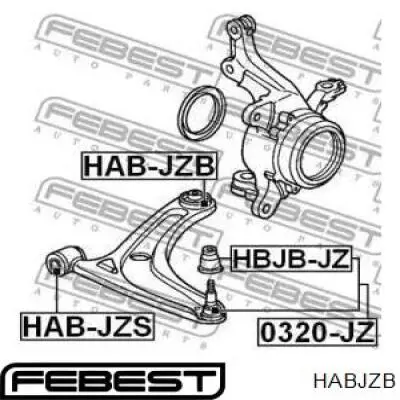 Купить HABJZB Febest Сайлентблок нижний передней подвески