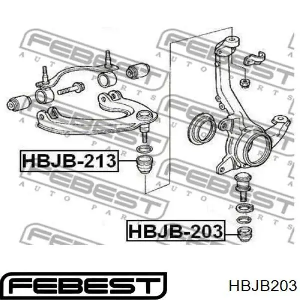 Шаровая опора, нижняя Febest HBJB203 цена, от 3.37 USD