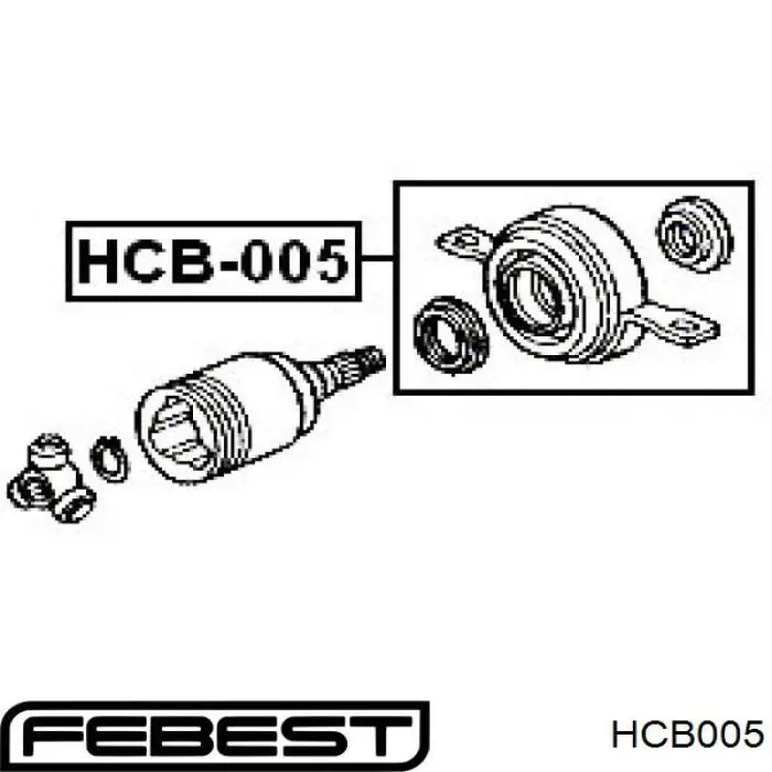 Suspensión, árbol de transmisión HCB005 Febest
