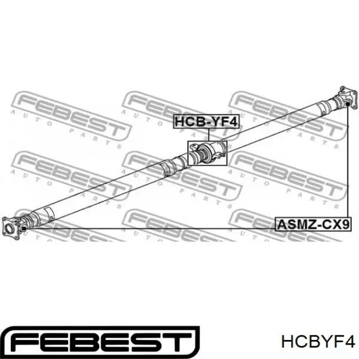 Купить HCBYF4 Febest Опорный подшипник карданного вала