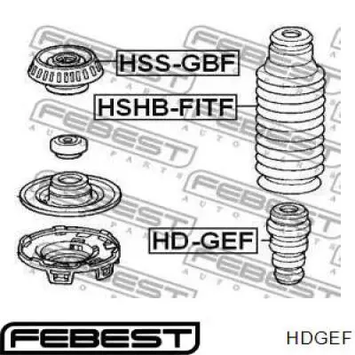 HDGEF Febest буфер (отбойник амортизатора переднего)