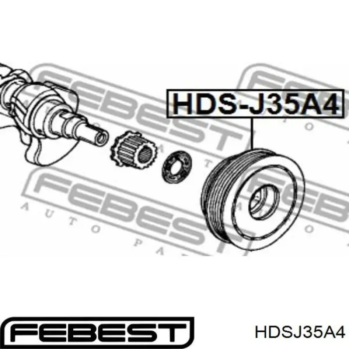 HDSJ35A4 Febest шкив коленвала