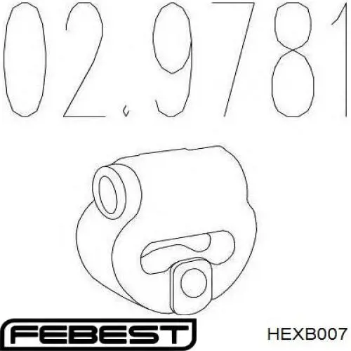 Купить HEXB007 Febest Подвесные подушки глушителя