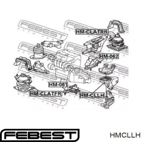 Soporte, motor, izquierdo, superior HMCLLH Febest