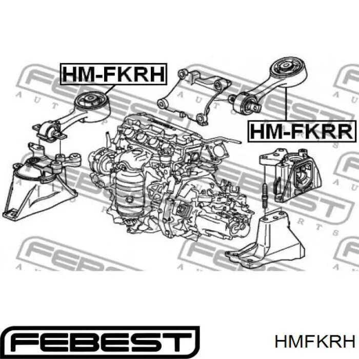 Soporte, motor, derecho superior HMFKRH Febest