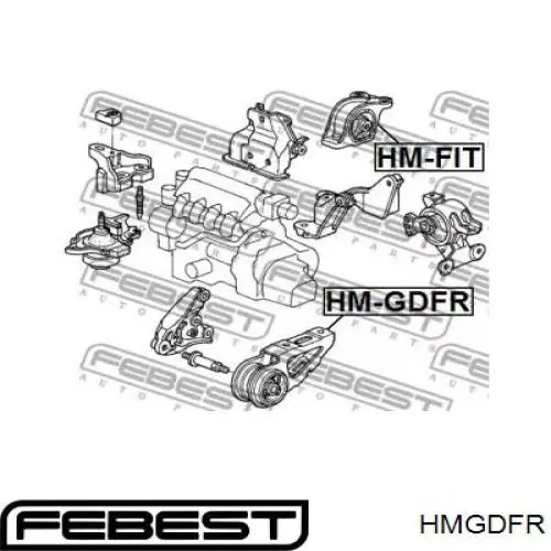 Передняя опора двигателя HMGDFR Febest