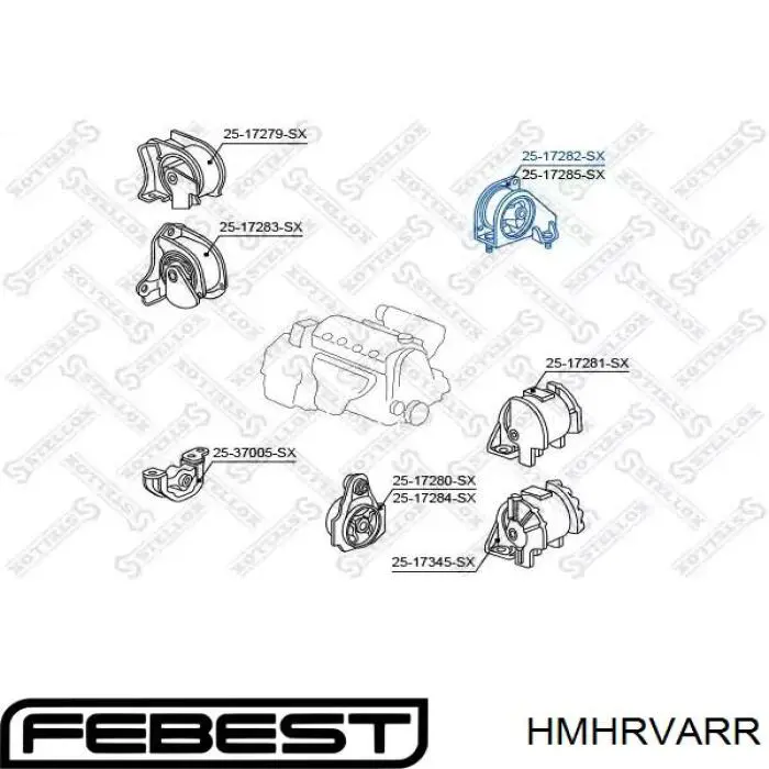 Подушка двигателя Febest HMHRVARR