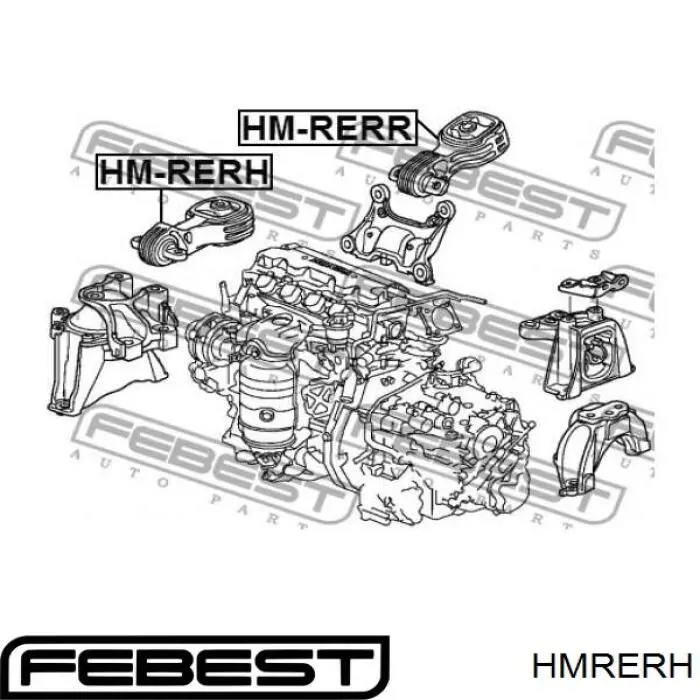 Купить HMRERH Febest Подушка (опора) двигателя правая верхняя