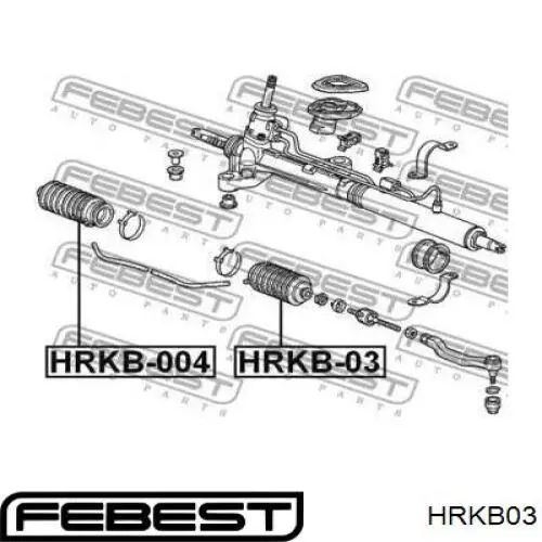 HRKB-03 Febest пыльник рулевой рейки