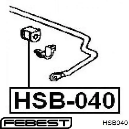 Casquillo de barra estabilizadora trasera HSB040 Febest