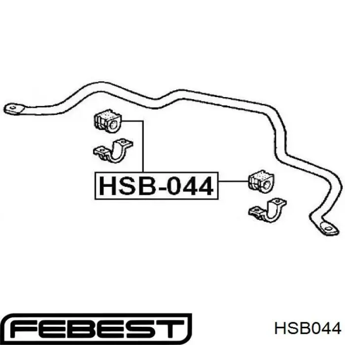 Casquillo de barra estabilizadora delantera HSB044 Febest
