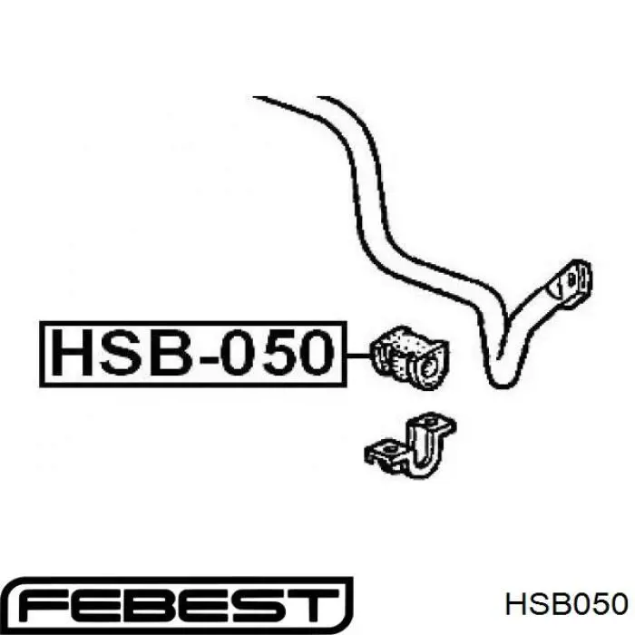 Casquillo de barra estabilizadora delantera HSB050 Febest