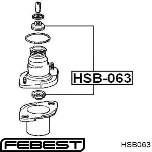Втулка штока амортизатора заднего HSB063 Febest