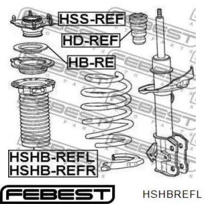 Пыльник амортизатора переднего Febest HSHBREFL