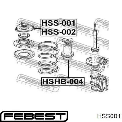 HSS001 Febest Опора амортизатора переднего правого