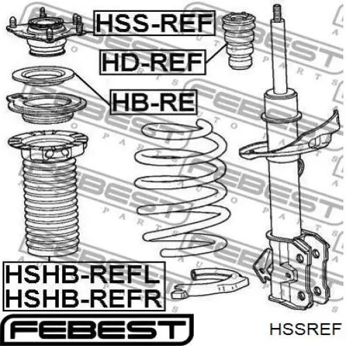 Опора переднего амортизатора HSSREF Febest
