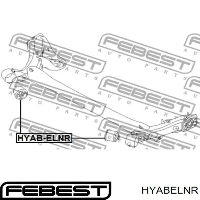 Сайлентблок задней балки (подрамника) HYABELNR Febest