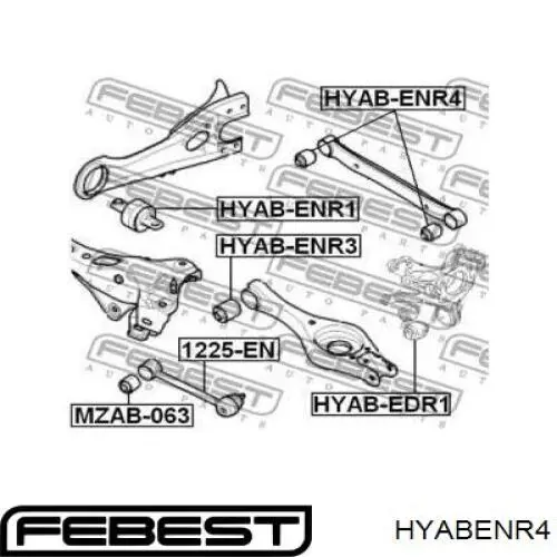 HYABENR4 Febest Сайлентблок заднего поперечного рычага