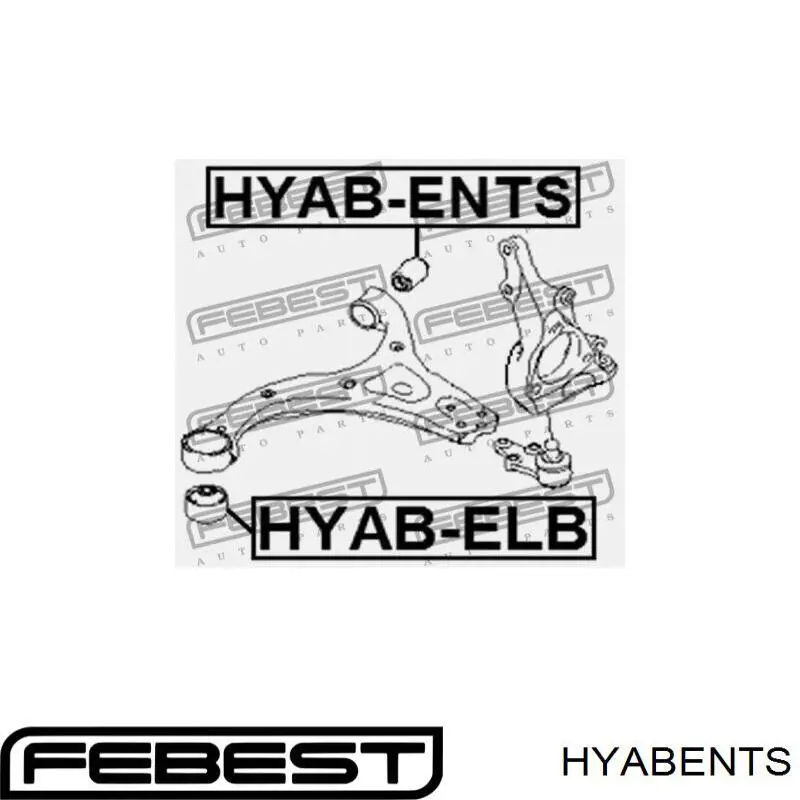 Сайлентблок переднего рычага HYABENTS Febest