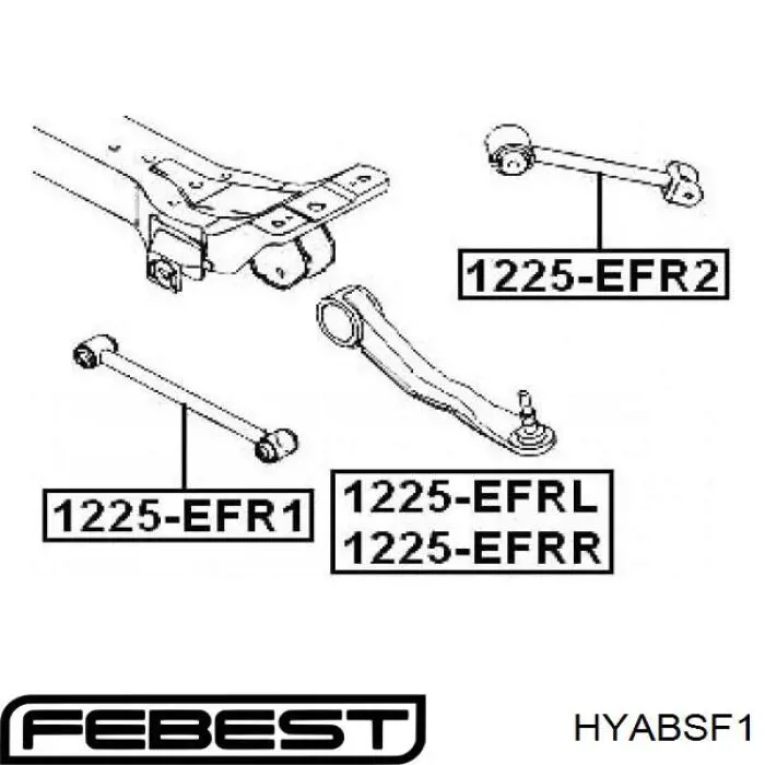 Сайлентблок заднего нижнего рычага HYABSF1 Febest