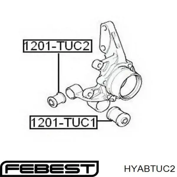 HYABTUC2 Febest Сайлентблок цапфы