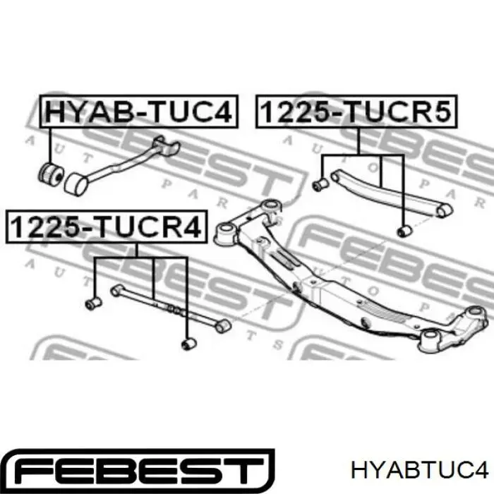 Сайлентблок заднего продольного рычага HYABTUC4 Febest