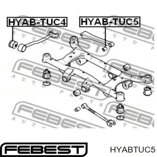 Сайлентблок поперечного заднего рычага Febest HYABTUC5