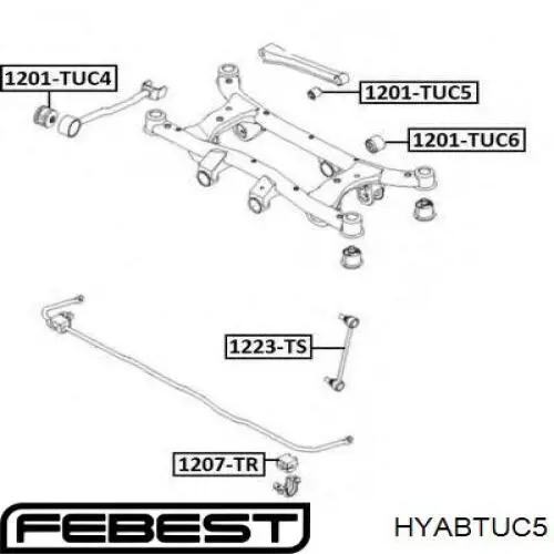 HYABTUC5 Febest Сайлентблок заднего поперечного рычага