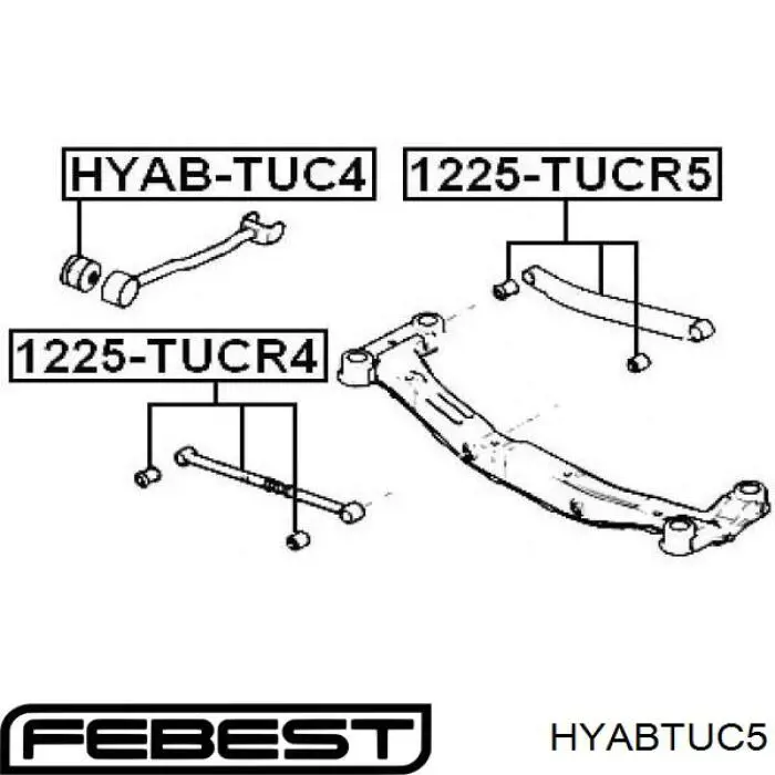 Сайлентблок заднего поперечного рычага HYABTUC5 Febest