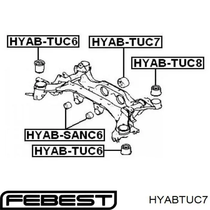 Сайлентблок задней балки ZTTHY532CF NTY