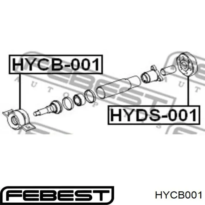 Купить HYCB001 Febest Опорный подшипник карданного вала