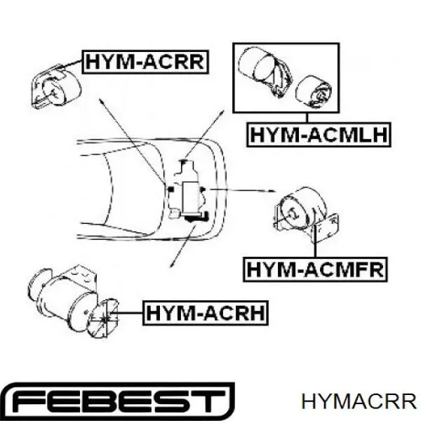 Coxim (suporte) traseiro de motor I50523H Korea (oem)