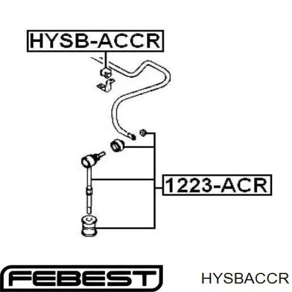 Купить HYSBACCR Febest Втулка заднего стабилизатора