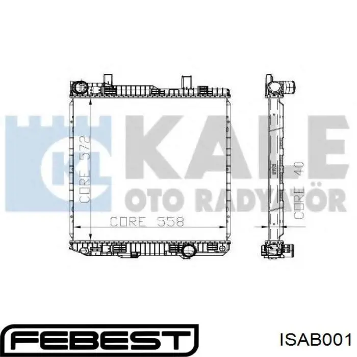 ISAB001 Febest Сайлентблок нижнего переднего рычага